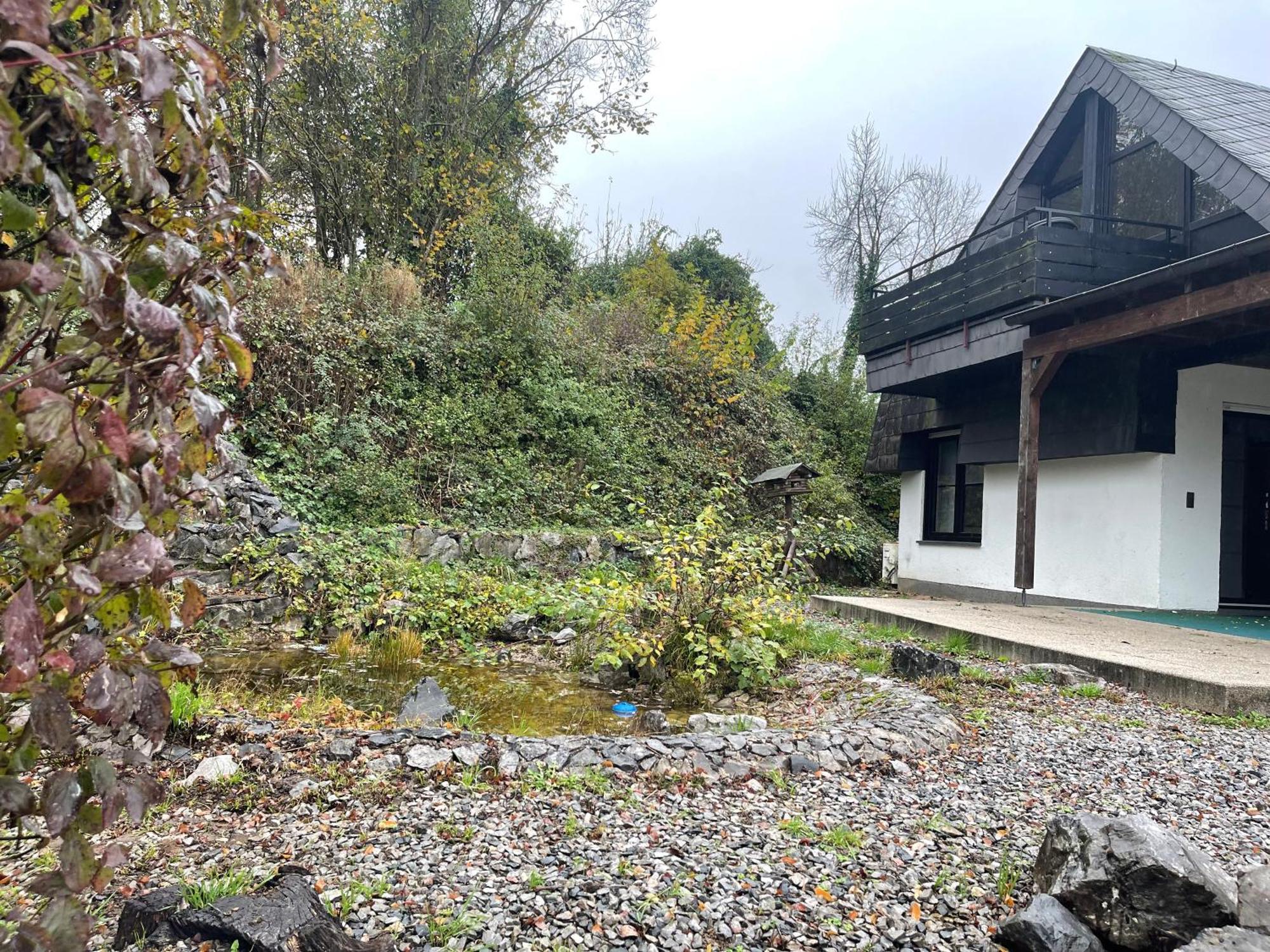 Gehobene Ferienwohnung Mit Grosser Terrasse Eigenem Garten Und Teich Ideal Sich Wohl Zu Fuehlen Hadamar Exterior foto